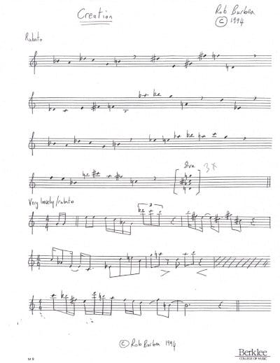 Sheet music for Creation